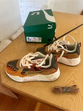 Puma RS-X Hyper Prep Fall Orange Brown Green Patchwork Sneakers